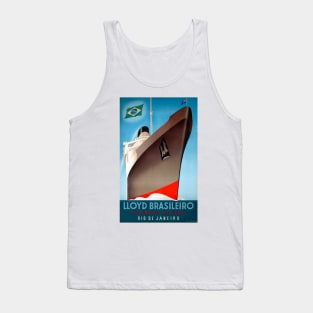 Vintage Travel Poster The Netherlands Lloyd Brasileiro Tank Top